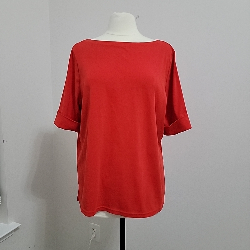 Ralph Lauren Women's Scarlet Short Sleeve Top‎